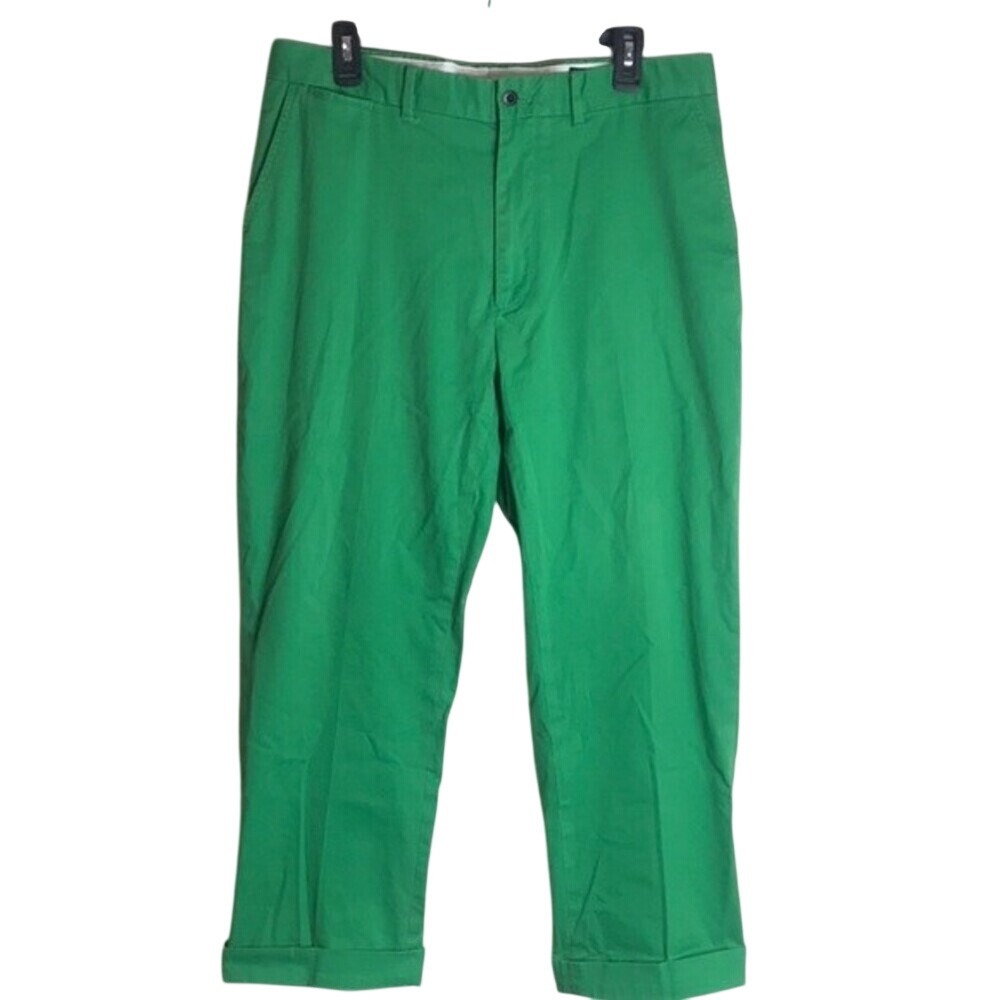 Polo golf Ralph Lauren green cotton‎ twill with stretch chino pants size 35x30
